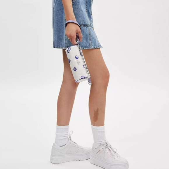 Nolita Barrel Bag In Signature Canvas With Blueberry Print - Picture 11 of 11